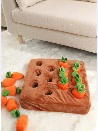 Carrot Farm Interactive Plush Dog Toy